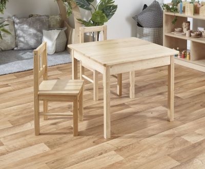 ROLE PLAY WOODEN TABLE AND CHAIRS SET