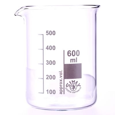 SIMAX GLASS BEAKER SQUAT FORM 600ML P10