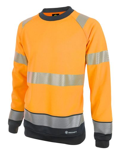 HIVIS TWO TONE SWEATSHIRT OR/BLK XL BSSSEXEC