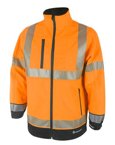 HIVIS TWO TONE SOFTSHELL OR/BLK SML SSTT