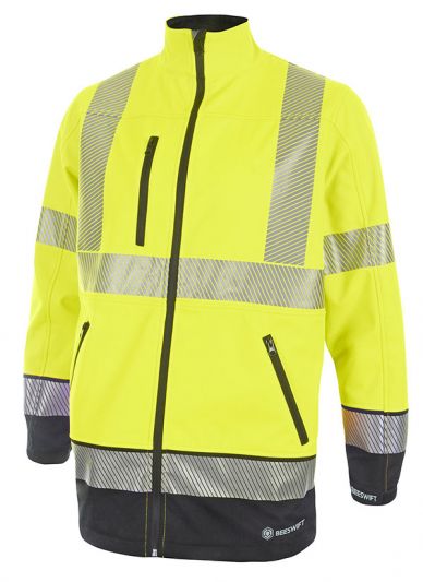 HIVIS TWO TONE SOFTSHELL SAT YELL/NVY LGE SSTT