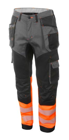 HIVIS TWO TONE TROUSERS OR/BLK 28S TTT