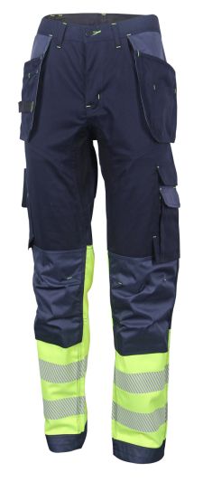 HIVIS TWO TONE TROUSERS SAT YELL/NVY 34T TTT