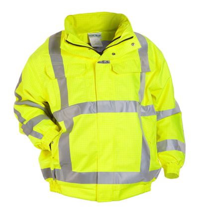 MOERS MULTI SNS FR AS HI VIS W/PROOF PILOT JACKET S/Y LGE