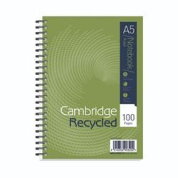 CAMBRIDGE RECYCLED NOTEBOOK A5 PK5