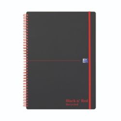 BLACK N RED RULED NOTEBOOKS A4 PK5