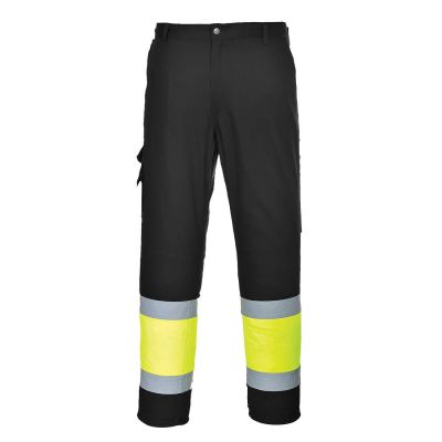 L049 Hi-Vis Lightweight Contrast Class 1 Service Trousers Yellow/Black L Regular