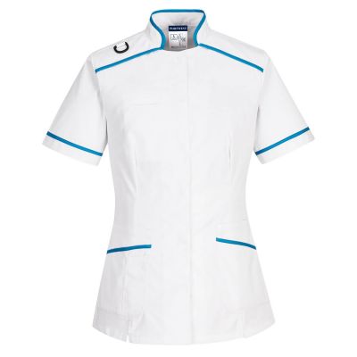 LW21 Medical Tunic White/Aqua L Regular