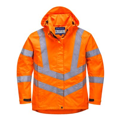 LW70 Hi-Vis Women's Breathable Rain Jacket Orange XS R