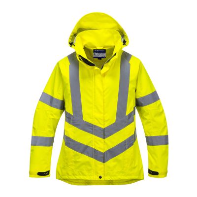 LW70 Hi-Vis Women's Breathable Rain Jacket Yellow L R