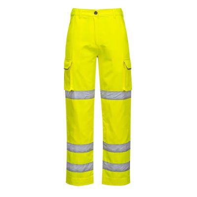 LW71 Hi-Vis Women's Three Band Work Trousers Yellow M Regular