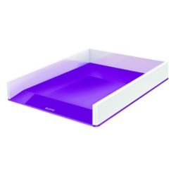 LEITZ WOW LETTER TRAY WHITE/PURPLE