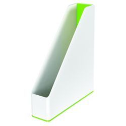 LEITZ WOW MAG FILE WHITE/GREEN