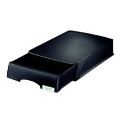 LEITZ PLUS DRAWER UNIT L/TRAY BLK