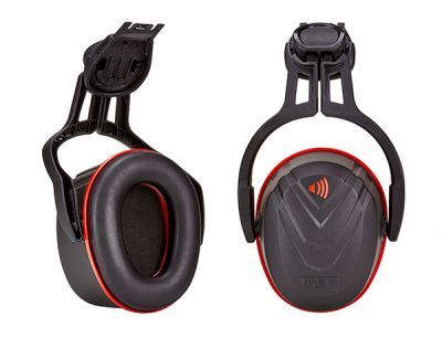 V-GARD HELMET MOUNTED EAR DEFENDER RED HIGH