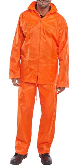 NYLON B-DRI SUIT ORANGE LGE