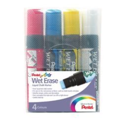 PENTEL JUMBO CHALK MARKERS PK4 ASST