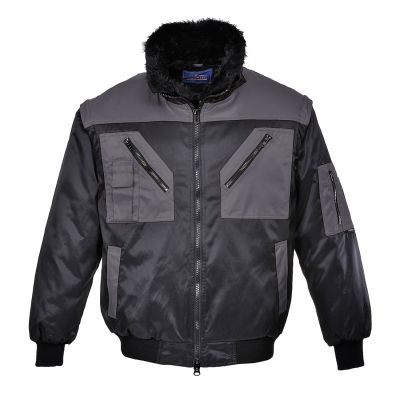 PJ20 Two Tone Pilot Jacket Black/Grey 4XL Regular