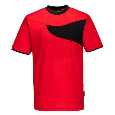 PW211 PW2 Cotton Comfort T-Shirt S/S Red/Black XL Regular