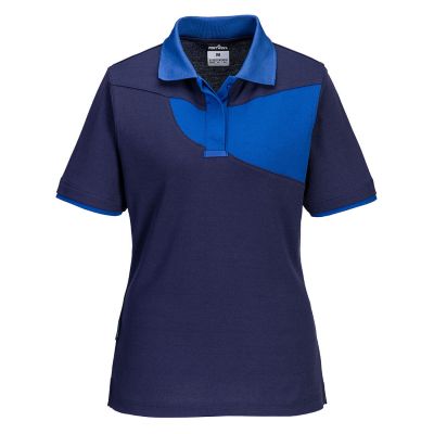 PW219 PW2 Cotton Comfort Women's Polo Shirt S/S Navy/Royal L Regular