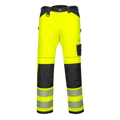 PW303 PW3 Hi-Vis Lightweight Stretch Work Trousers Yellow/Black 38 Regular