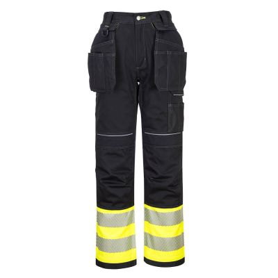 PW307 PW3 Hi-Vis Class 1 Holster Pocket Trousers Yellow/Black 28 Regular