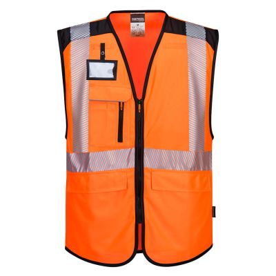 PW309 PW3 Hi-Vis Executive Vest  Orange/Black 4XL Regular