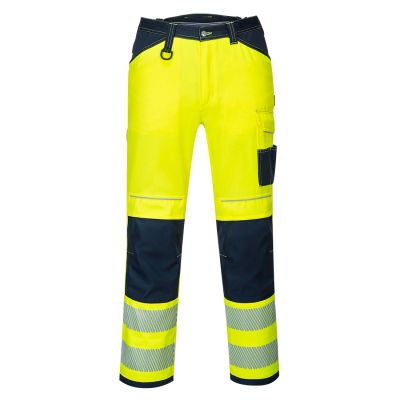 PW340 PW3 Hi-Vis Work Trousers Yellow/Navy 28 Regular