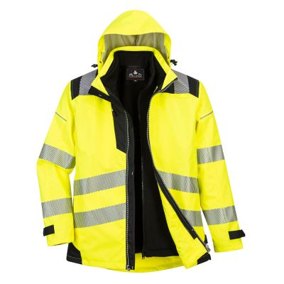 PW365 PW3 Hi-Vis 3-in-1 Jacket Yellow/Black 4XL Regular