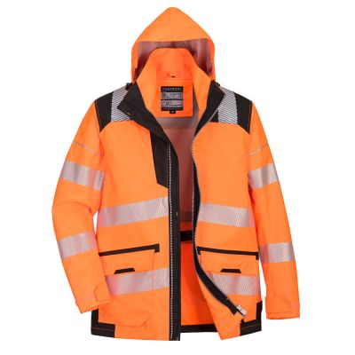 PW367 PW3 Hi-Vis Breathable 5-in-1 Jacket Orange/Black L Regular