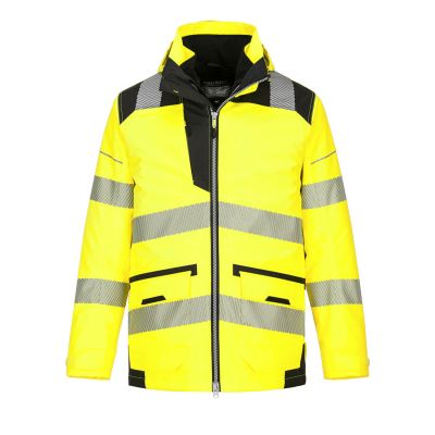 PW367 PW3 Hi-Vis Breathable 5-in-1 Jacket Yellow/Black 4XL Regular