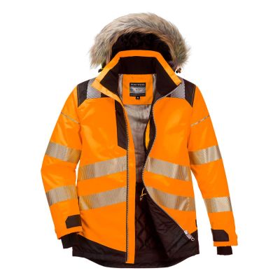 PW369 PW3 Hi-Vis Winter Parka Jacket Orange/Black 4XL Regular