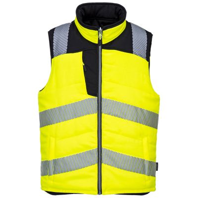 PW374 PW3 Hi-Vis Reversible Bodywarmer Yellow/Black S Regular