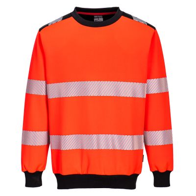 PW379 PW3 Hi-Vis Sweatshirt Red/Black M Regular