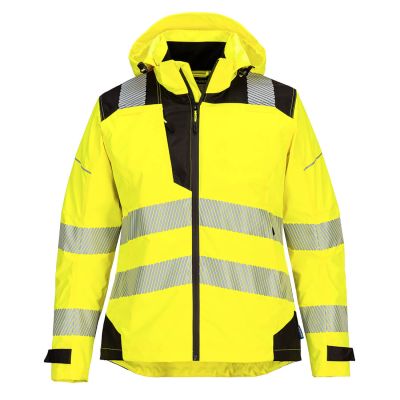 PW389 PW3 Hi-Vis Women's Rain Jacket Yellow/Black L Regular