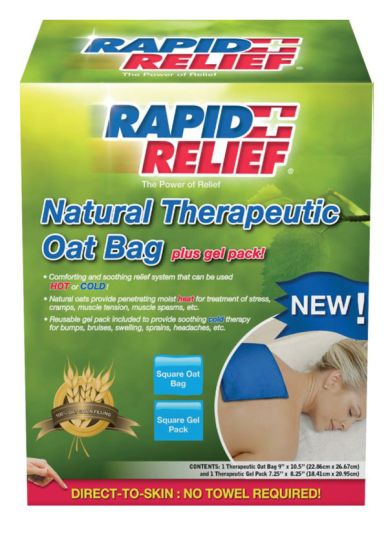 NATURAL THERAPEUTIC OAT BAG C/W GEL PACK (SQUARE)