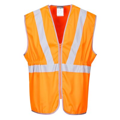 RT20 Hi-Vis Zip Long Length Vest  Orange 4XL Regular