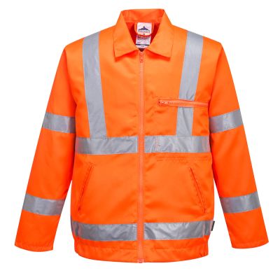 RT40 Hi-Vis Polycotton Bomber Jacket  Orange L Regular