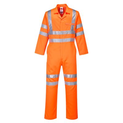 RT42 Hi-Vis Polycotton Service Coverall Orange XS Regular