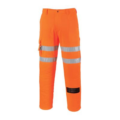 RT46 Hi-Vis Rail Work Trousers Orange S Regular