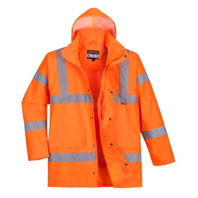 RT60 Hi-Vis Breathable Rain Traffic Jacket Orange L Regular