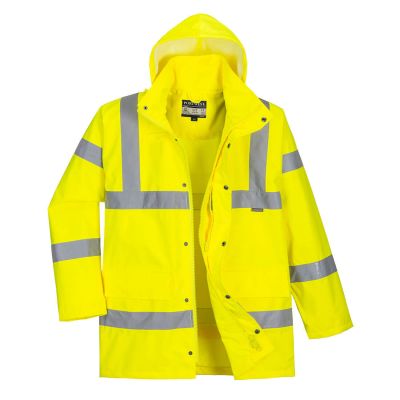 RT60 Hi-Vis Breathable Rain Traffic Jacket Yellow L Regular