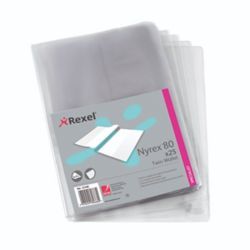 REXEL NYREX TWIN WALLET A4 CLR PK25