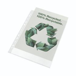 REXEL 100% RECYCLED A4 POCKET PK100