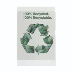 REXEL 100% RECYCLED A4 FOLDER PK100