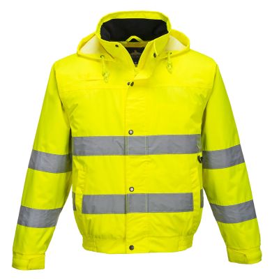 S161 Hi-Vis Rain Lite Bomber Jacket  Yellow L Regular