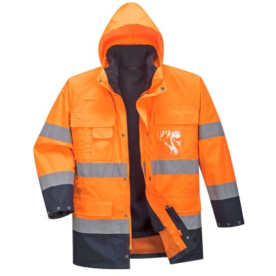 S162 Hi-Vis 3-in-1 Contrast Lite Jacket  Orange/Navy L Regular