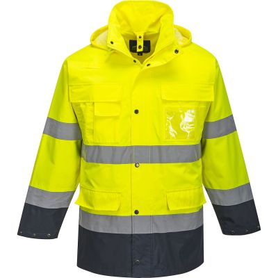 S162 Hi-Vis 3-in-1 Contrast Lite Jacket  Yellow/Navy L Regular