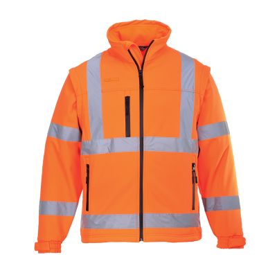 S428 Hi-Vis 2-in-1 Softshell (3L) Orange L Regular