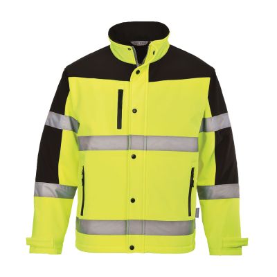 S429 Hi-Vis Contrast Softshell (3L) Yellow L Regular